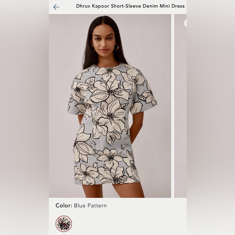 Dhruv Kapoor Short- Sleeve Denim Mini Dress